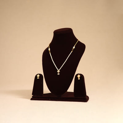 White - handmade kundan work choker necklace set 43