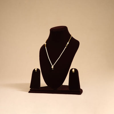 White - handmade kundan work choker necklace set 44