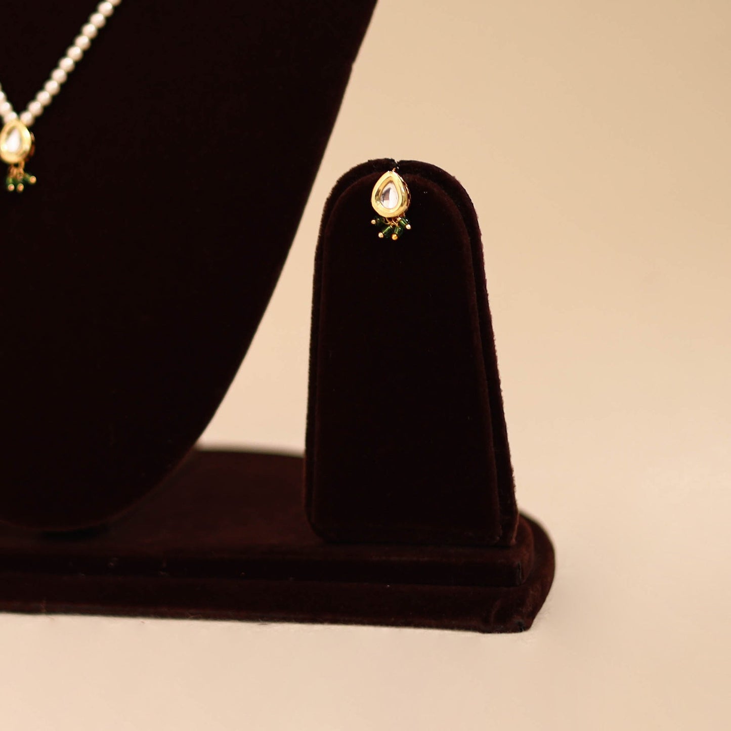 White - handmade kundan work choker necklace set 44