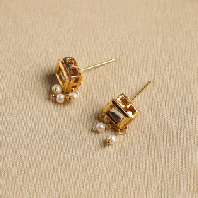 White Handmade Kundan Work Necklace Set