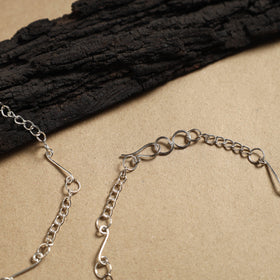 White - handmade molded brass anklet (pair) 05 - handcrafted