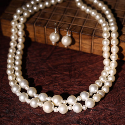  Handmade Pearl Necklace Set