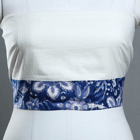 White - handmade running stitch plain cotton blouse piece