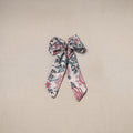 White - handmade women’s bow hair clip 104 - handcrafted