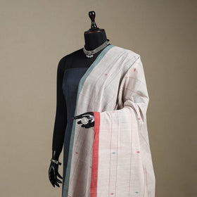 Peach - handspun handloom buti natural dyed cotton