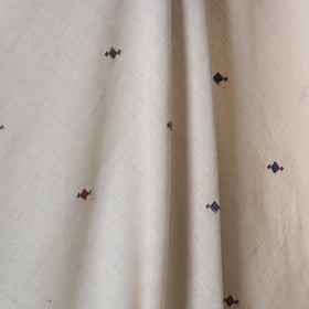 White - handspun handloom natural dyed cotton buti