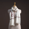 Handwoven sozni hand embroidered merino wool kashmiri stole