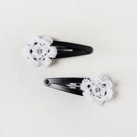  Hapur Flower Beadwork Tik-Tak Hair Clips by Aaghaz 