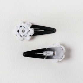  Hapur Flower Beadwork Tik-Tak Hair Clips by Aaghaz 