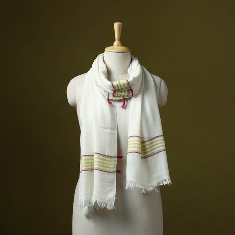 Himalayan handspun handwoven pure pashmina wool stole 07