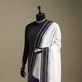 White - ikat handloom cotton sambalpuri dupatta 24