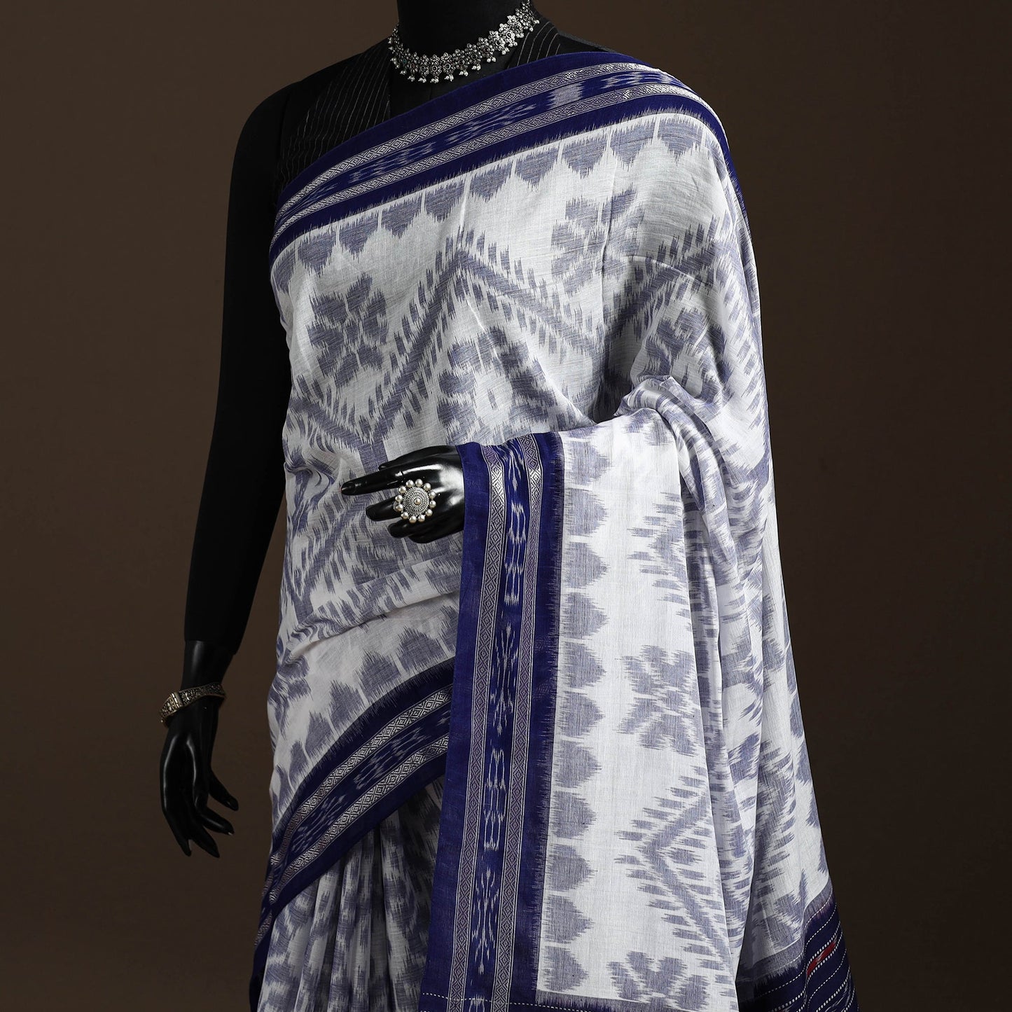 Ikat handloom cotton sambalpuri saree 03 - handcrafted