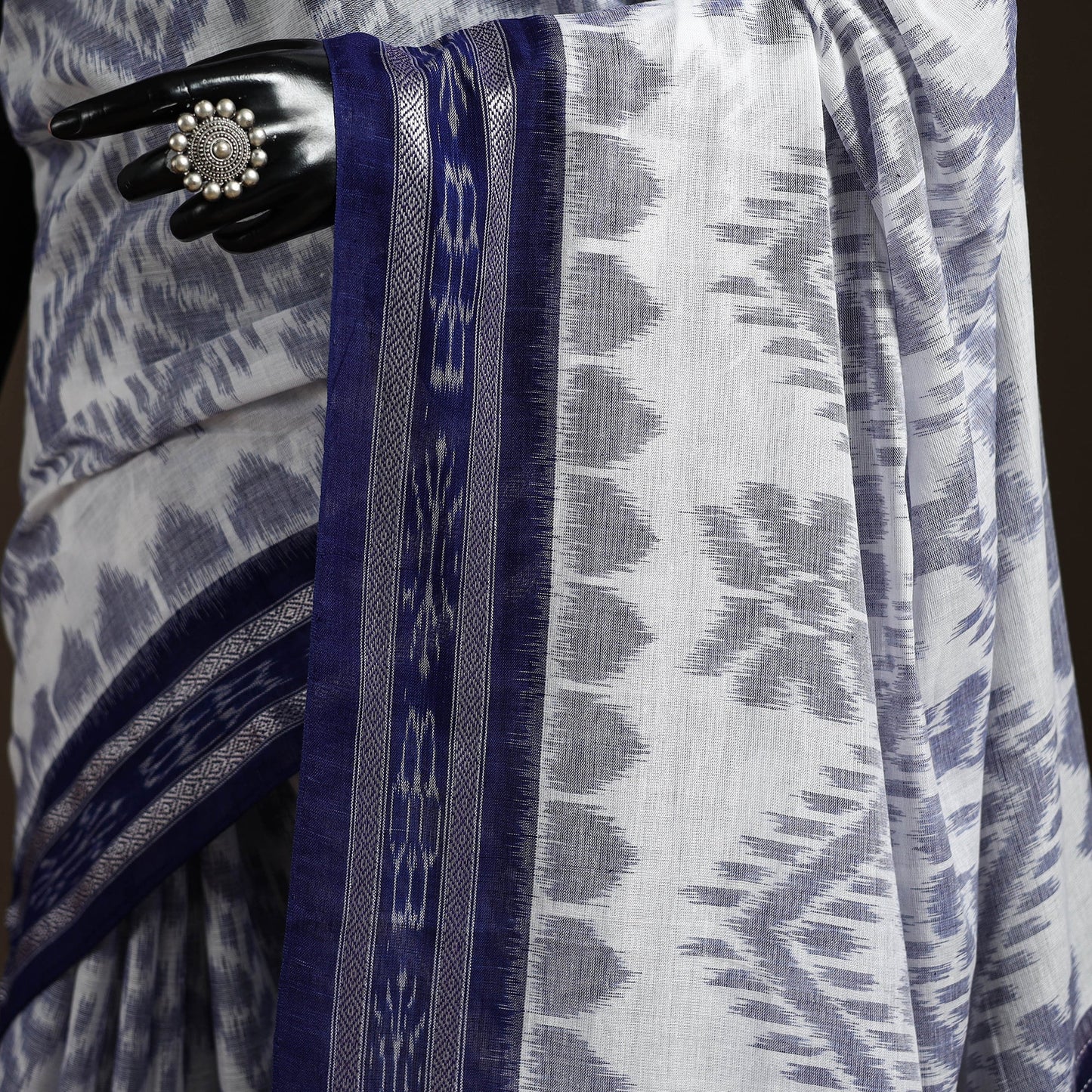 Ikat handloom cotton sambalpuri saree 03 - handcrafted