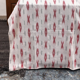 White - ikat with modal silk patch cotton bedsheet set 32