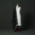 Jacquard cotton 2pc unstitched dress material