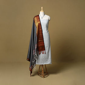 Jacquard cotton 2pc unstitched dress material