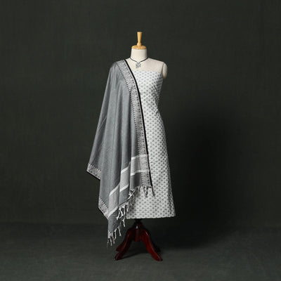 Jacquard cotton 2pc unstitched dress material