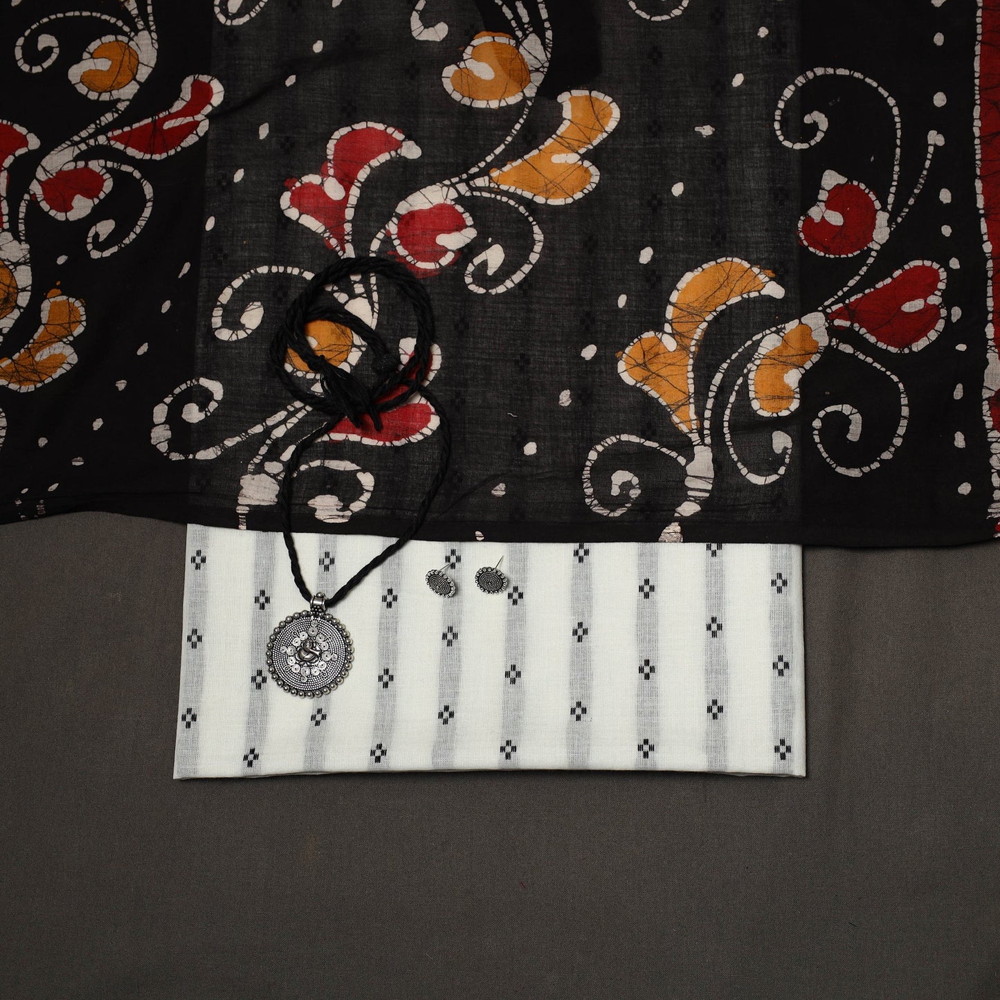 Jacquard cotton 2pc unstitched dress material