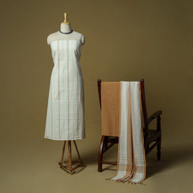 Jacquard cotton 3pc unstitched dress material 06