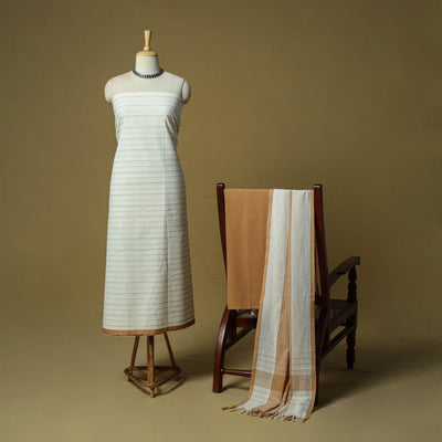 Jacquard cotton 3pc unstitched dress material 10