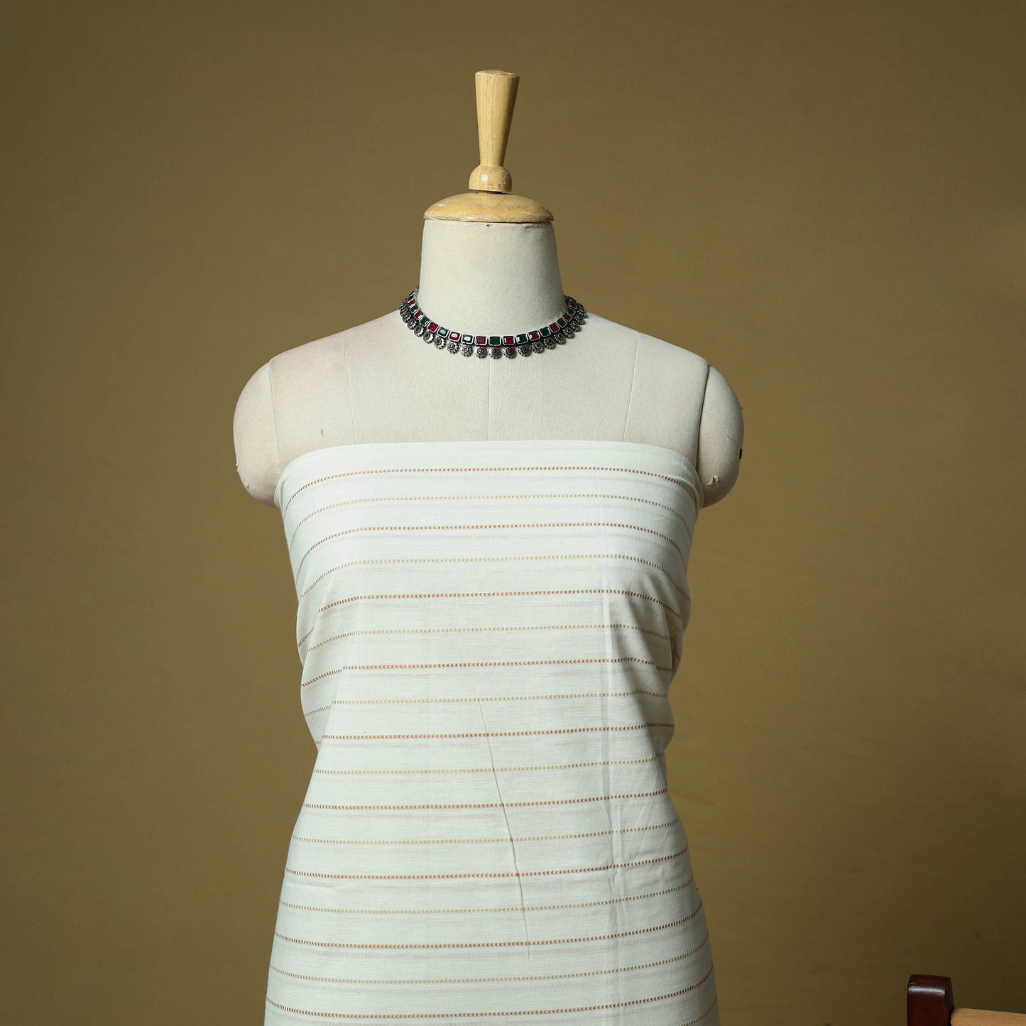 Jacquard cotton 3pc unstitched dress material 10