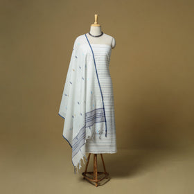 Jacquard cotton 3pc unstitched dress material 12