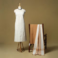 Jacquard cotton 3pc unstitched dress material 131
