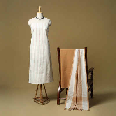 Jacquard cotton 3pc unstitched dress material 131