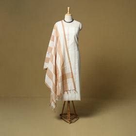 Jacquard cotton 3pc unstitched dress material 138