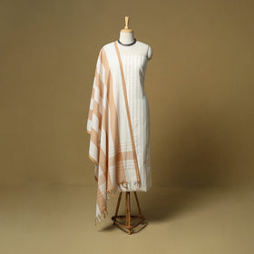 Jacquard cotton 3pc unstitched dress material 142