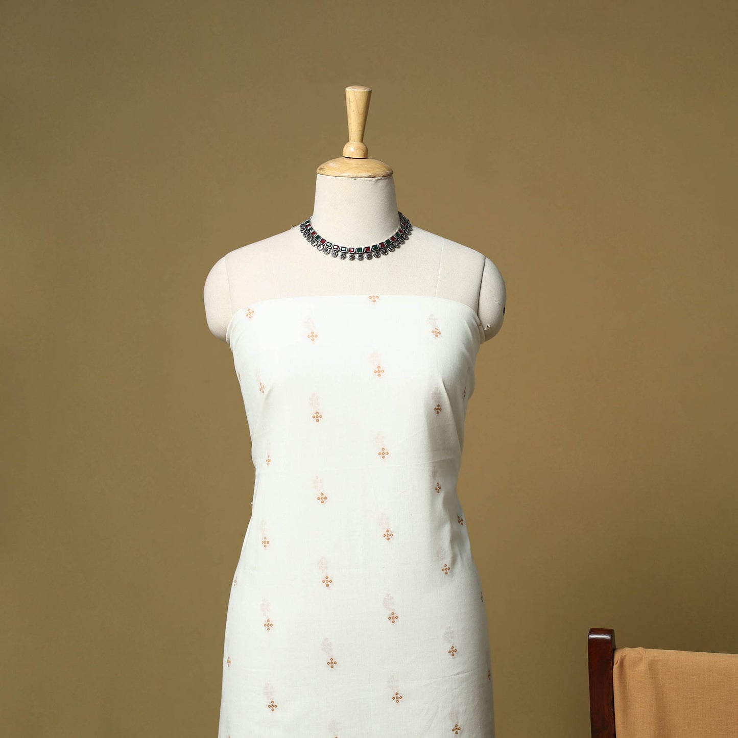 Jacquard cotton 3pc unstitched dress material 144