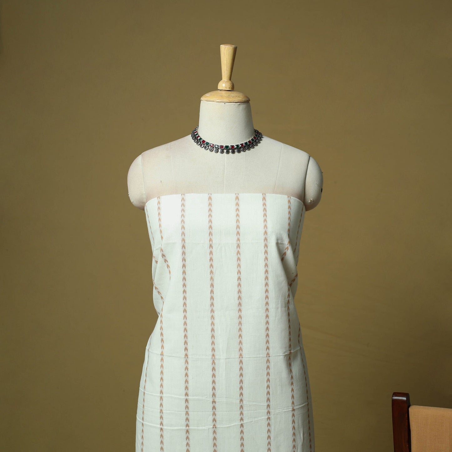 Jacquard cotton 3pc unstitched dress material 15