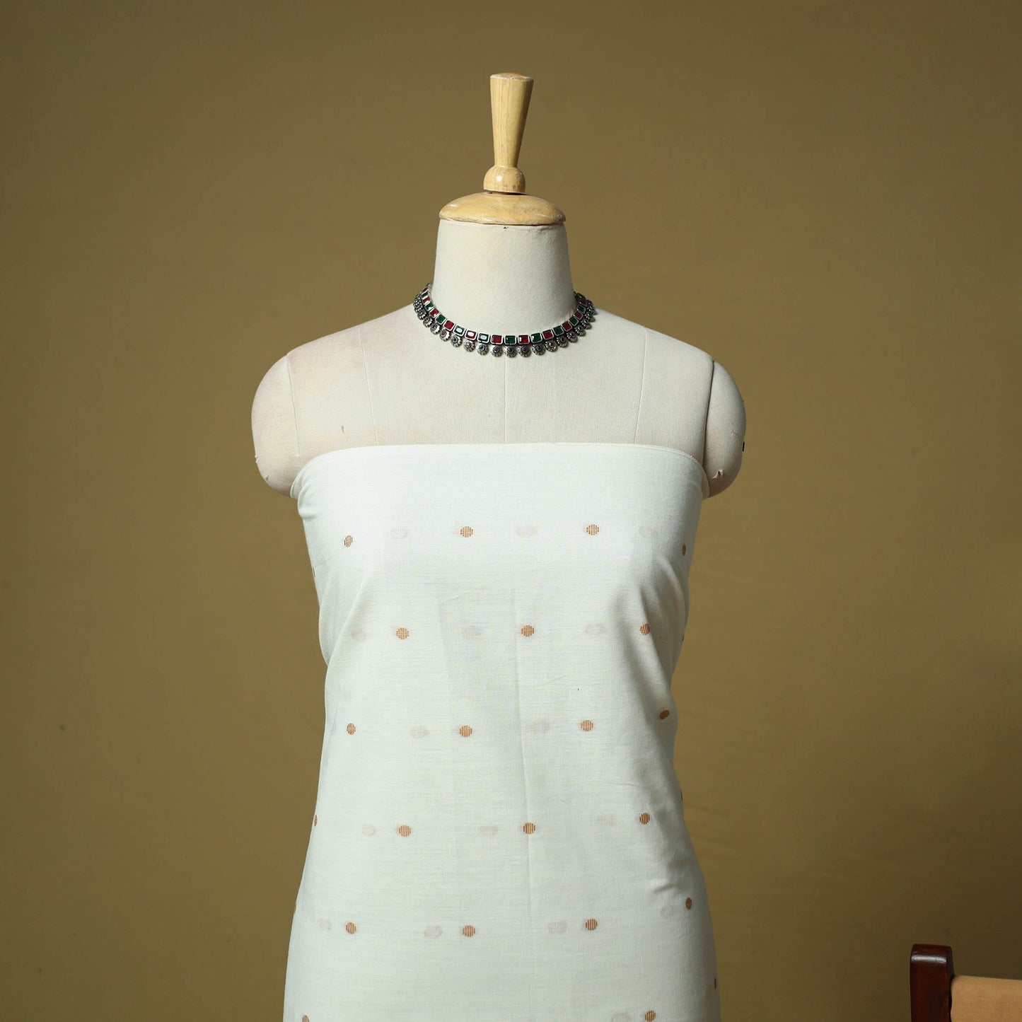 Jacquard cotton 3pc unstitched dress material 17
