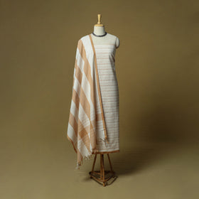 Jacquard cotton 3pc unstitched dress material 19