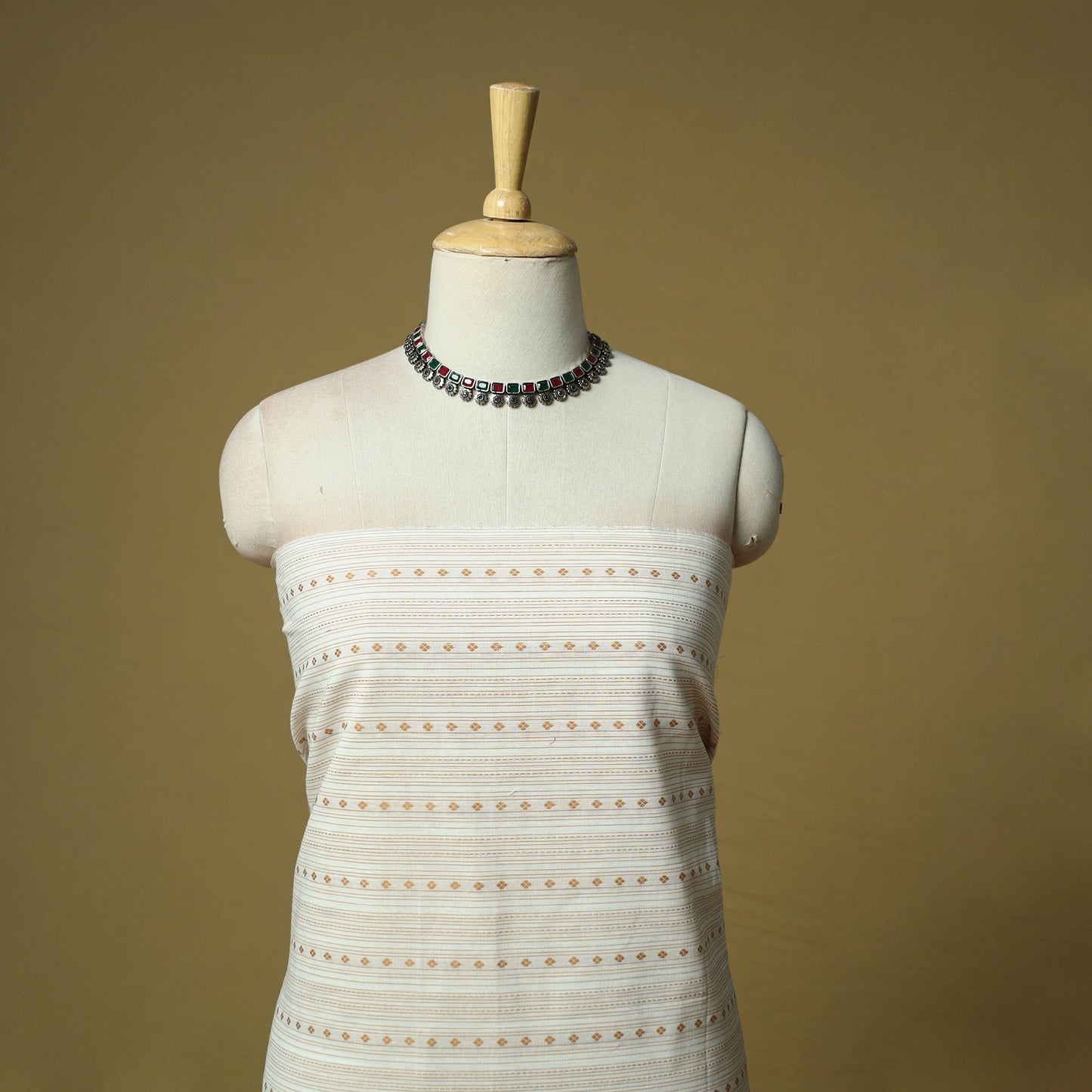 Jacquard cotton 3pc unstitched dress material 19