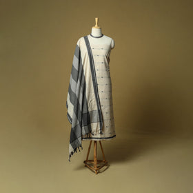 Jacquard cotton 3pc unstitched dress material 35