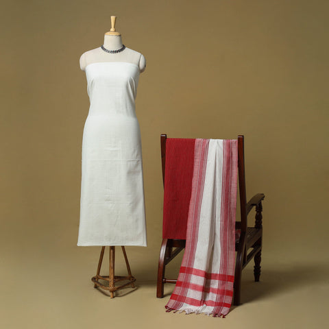 Jacquard cotton 3pc unstitched dress material 44
