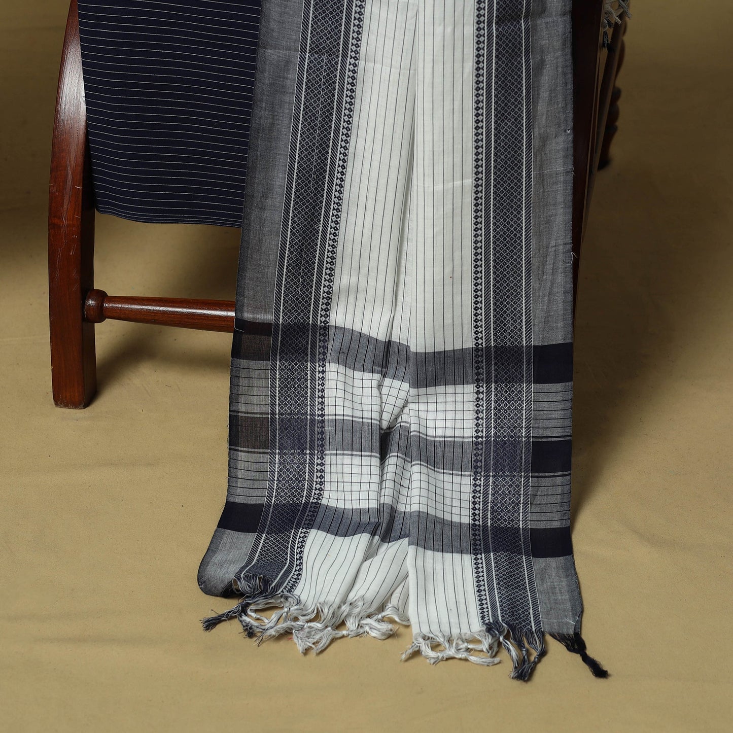 Jacquard cotton 3pc unstitched dress material 80