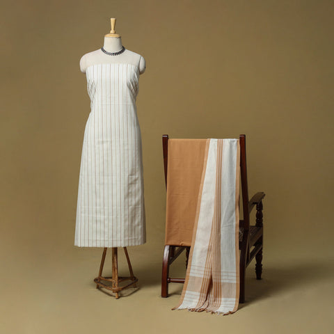 Jacquard cotton 3pc unstitched dress material 95