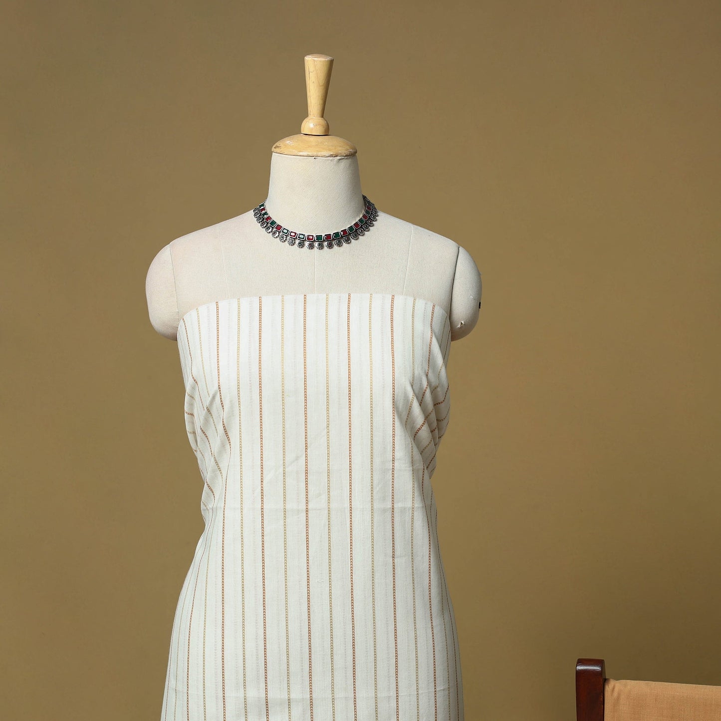 Jacquard cotton 3pc unstitched dress material 95