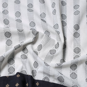 White - jacquard cotton blouse piece 24 - handcrafted