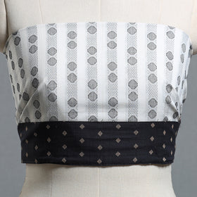 White - jacquard cotton blouse piece 24 - handcrafted