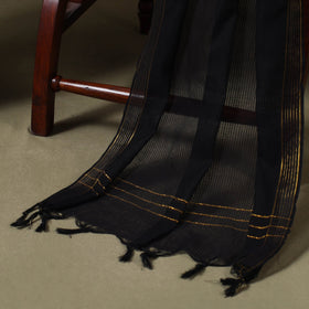 White Jacquard Cotton Dress Material with Jewellery Set