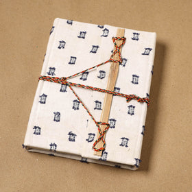 Jacquard fabric cover handmade paper notebook with thread