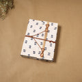 Jacquard fabric cover handmade paper notebook with thread