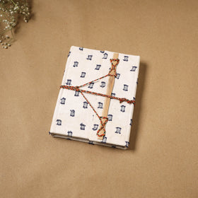 Jacquard fabric cover handmade paper notebook with thread