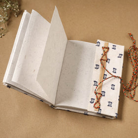 Jacquard fabric cover handmade paper notebook with thread