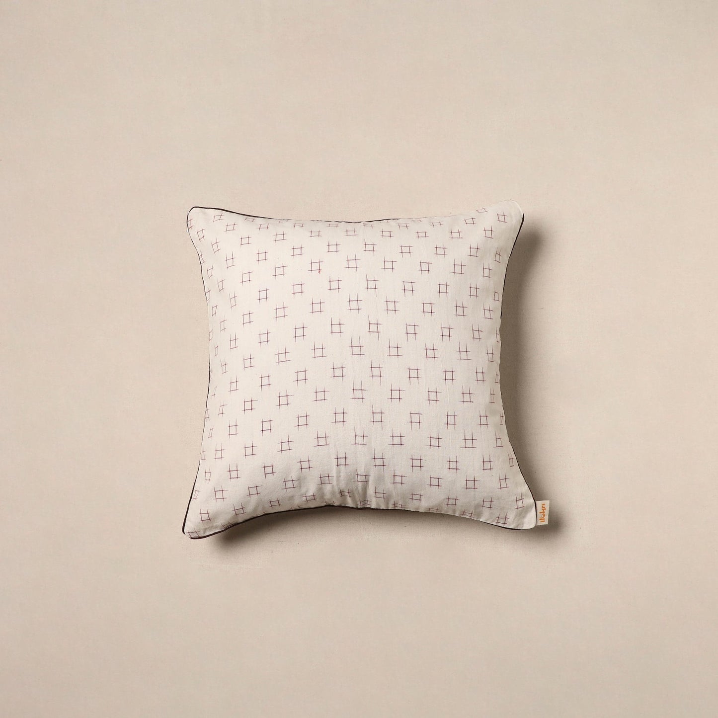 Jacquard weave cotton cushion cover 42 - handcrafted