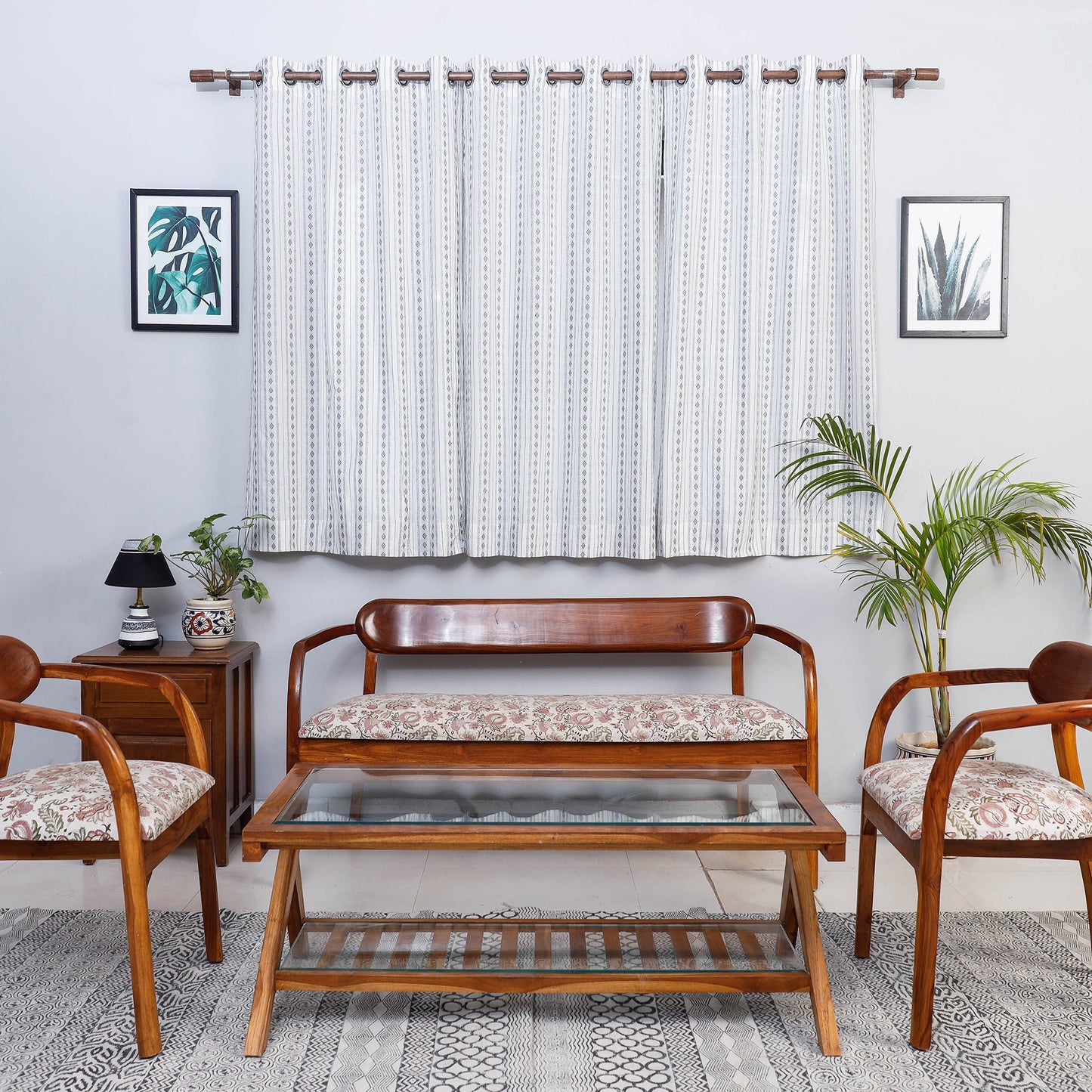Buy Jacquard Weave Cotton Window Curtain Online at iTokri.com