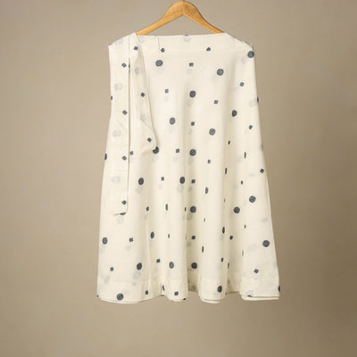 Blue - jacquard weave cotton wrap around skirt 24